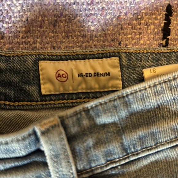 🍍AG-ED DENIM MARI CROP HIGH-Rise Slim Straight 🍍Sz 31🍍26” inseam🍍6” rise🍍 - Picture 3 of 9